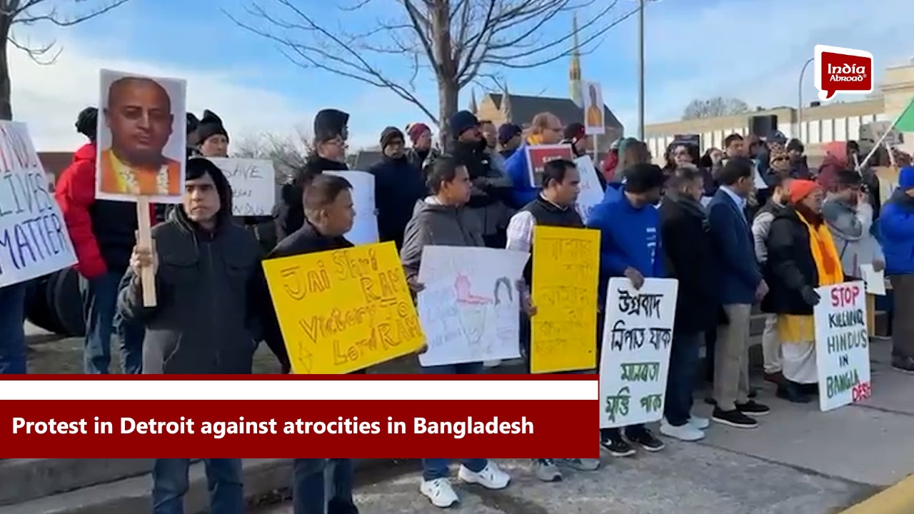 Protest in Detroit against atrocities in Bangladesh